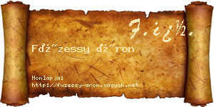 Füzessy Áron névjegykártya