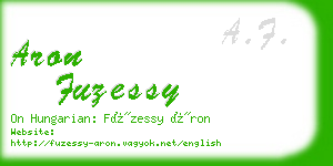 aron fuzessy business card
